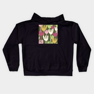 Modern abstract tulip flowers Kids Hoodie